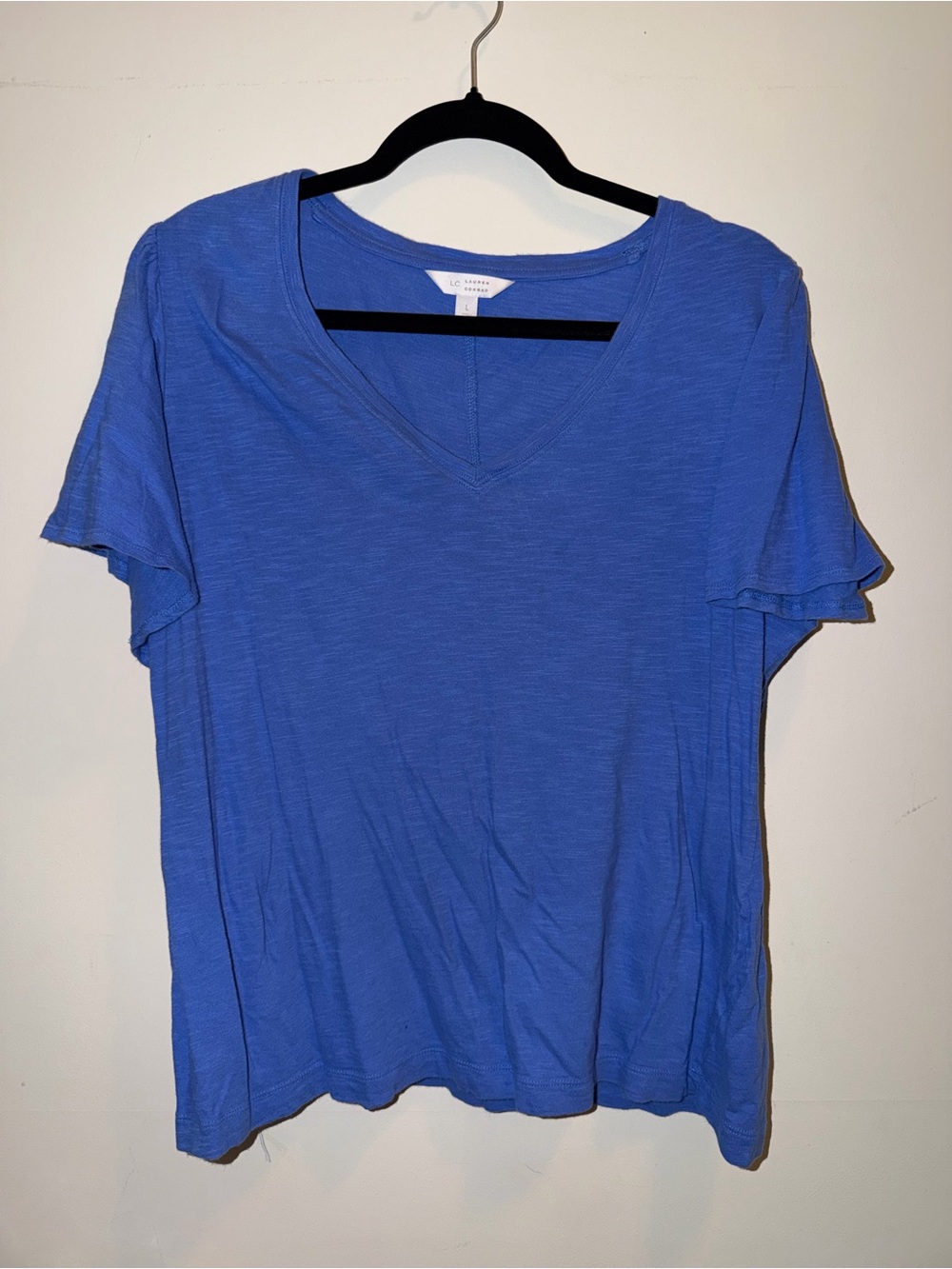 Lauren Conrad Royal Blue V-Neck Short Sleeve Tee